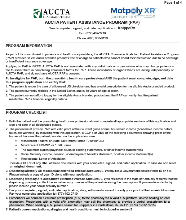 Patient Assistance Program